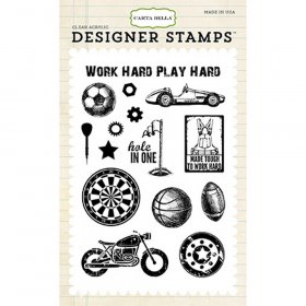 Carta Bella - Work Hard Play Hard - 4x6 Stamp