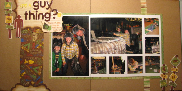 It’s a Guy Thing? layout by Amy Wheeler