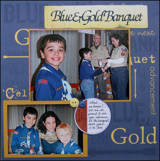 Blue and Gold Banquet Layout Blue and Gold Banquet Layout