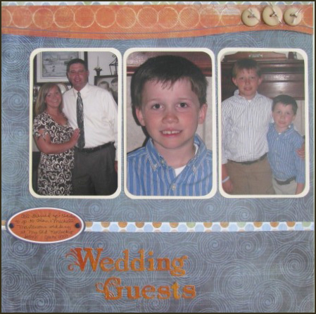 Wedding Guests layout by Amy Wheeler