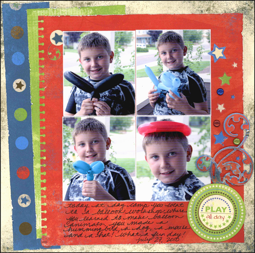 Play All Day layout by Carolyn Lontin