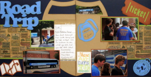 ROAD TRIP layout by Stephanie Ackerman