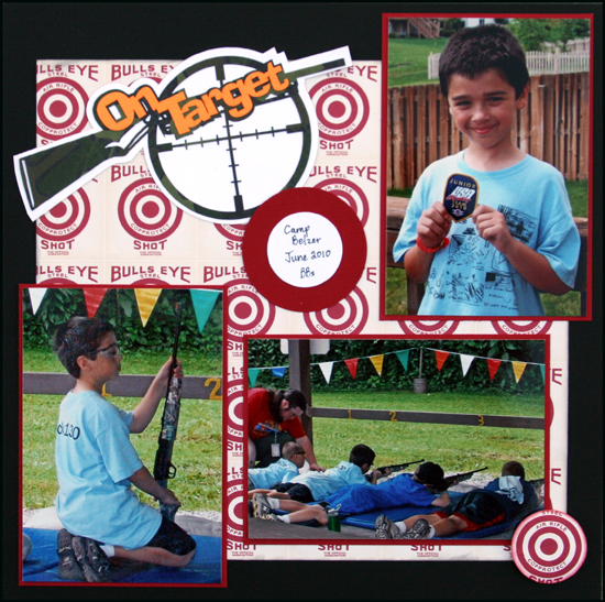 On Target layout by Jolene Johnston