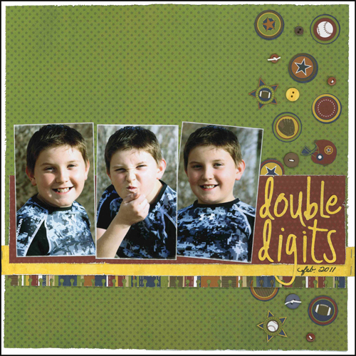 double digits layout by Carolyn Lontin