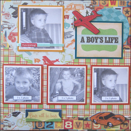 A Boy’s Life Layout by Lisa Frayne