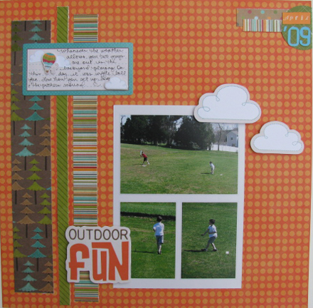 Outdoor Fun layout by Amy Wheeler