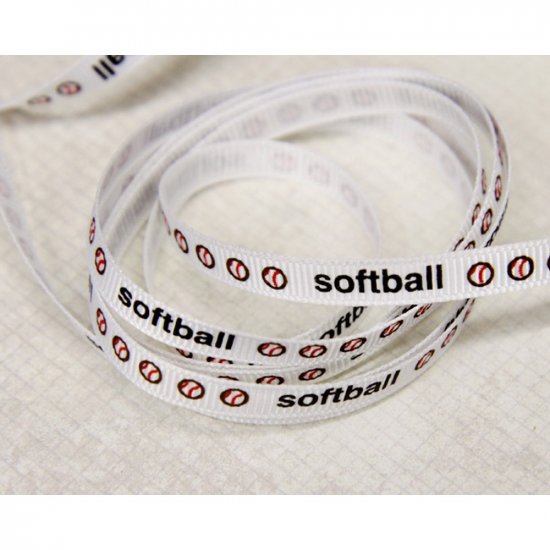 Adorn It - Softball Stripe Ribbon
