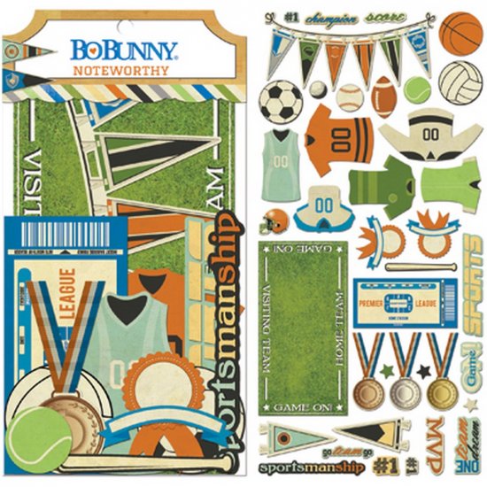 Bo-Bunny - Game On! Collection - Noteworthy Die-Cuts