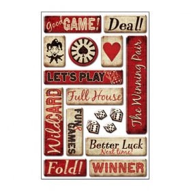 Creative Imaginations - Play Cards Epoxy Stickers