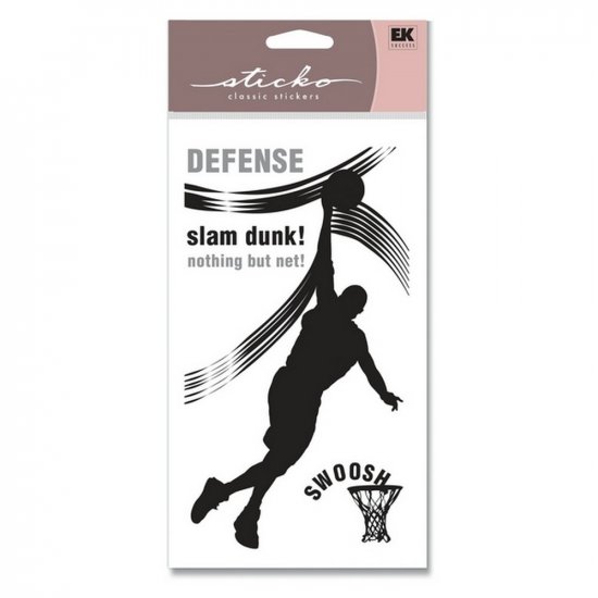 Sticko - Male Basketball Silhouette Classic Stickers