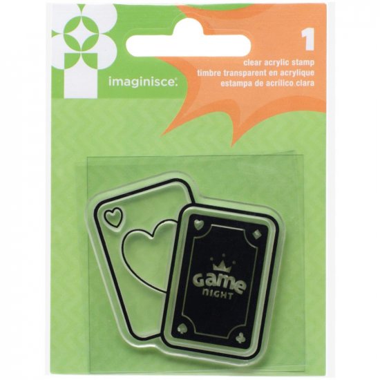 Imaginisce - Family Fun - Acrylic Stamp - Playing Cards