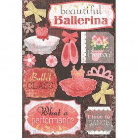 Karen Foster - Beautiful Ballerina Cardstock Stickers