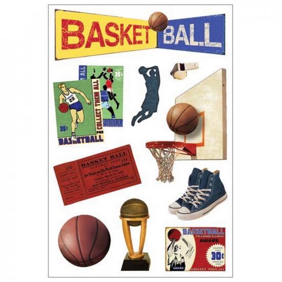 Momenta - Vintage Basketball Foam Stickers