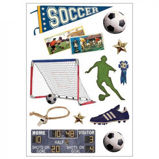 Momenta - Vintage Soccer Foam Stickers