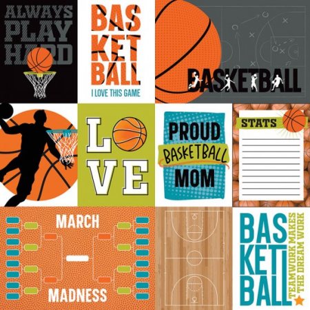 Photo Play Paper - MVP Basketball - Cut Aparts Boy Paper