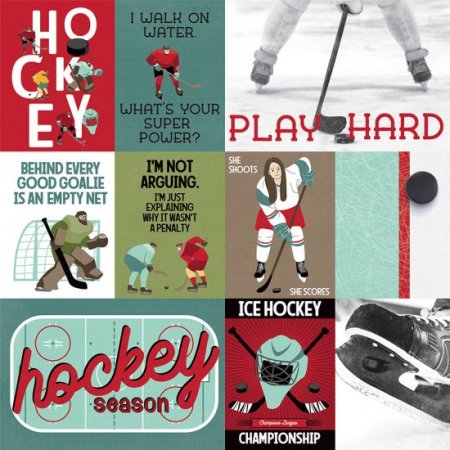 Photo Play Paper - The Hockey Life - Play Hard Paper