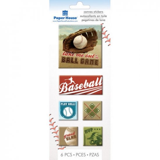 Paper House Productions - Baseball Canvas Art Sticker