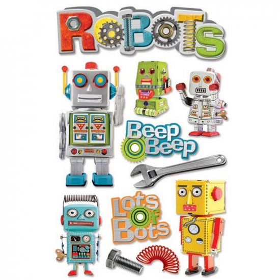 Paper House Productions - Robots 3D Sticker