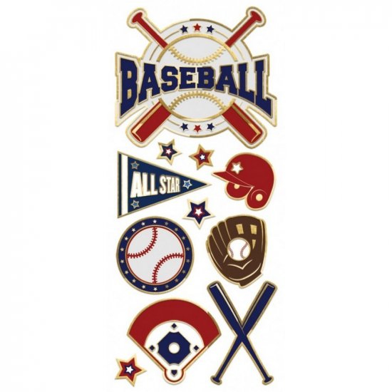 Paper House Productions - Baseball Faux Enamel Sticker