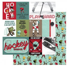 Photo Play Paper - The Hockey Life - Play Hard Paper