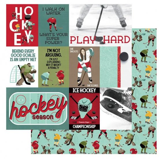 Photo Play Paper - The Hockey Life - Play Hard Paper
