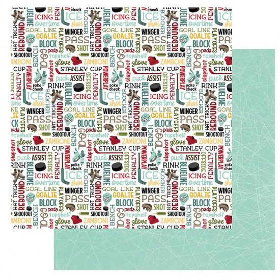 Photo Play Paper - The Hockey Life - Icing Hard Paper
