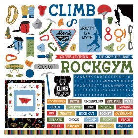 Photo Play Paper - Rock Climbing 12" x 12" Element Stickers