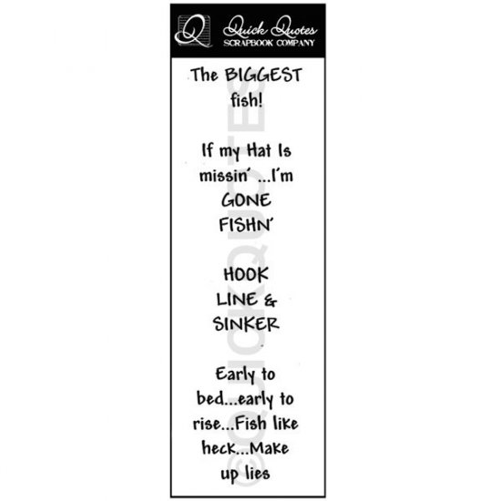 Quick Quotes - Vellum The Biggest Fish Quote