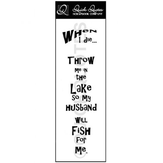Quick Quotes - Vellum When I Die Quote