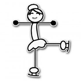 RBS - Stick Figure - Figure Skating Girl