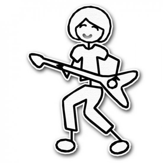 RBS - Stick Figure - Guitar Girl
