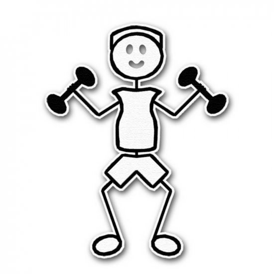 RBS - Stick Figure - Weightlifting Boy