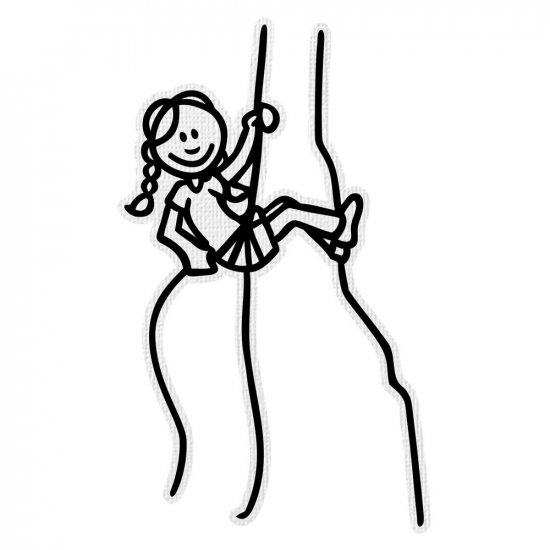 RBS - Stick Figure - Rock Climbing Girl