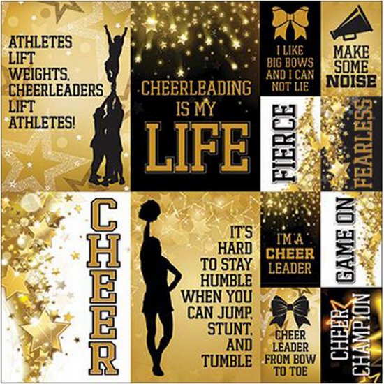Reminisce - Cheerleading 12x12 Poster Sticker