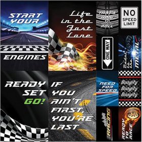 Reminisce - Checkered Flag 12x12 Poster Sticker