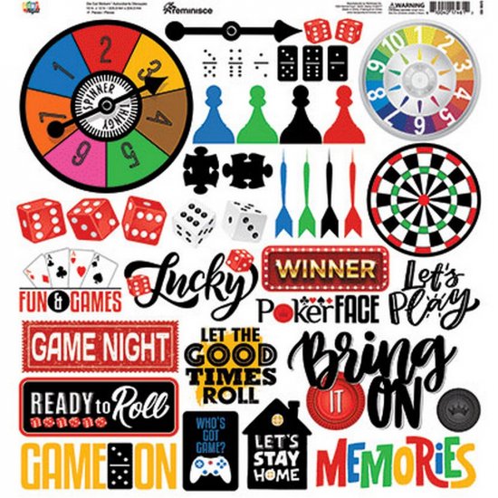 Reminisce - Game Night 12 x 12 Sticker