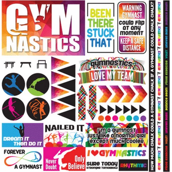 Reminisce - Gymnastics 12 x 12 Sticker
