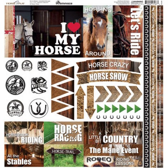 Reminisce - Horseplay 12 x 12 Sticker