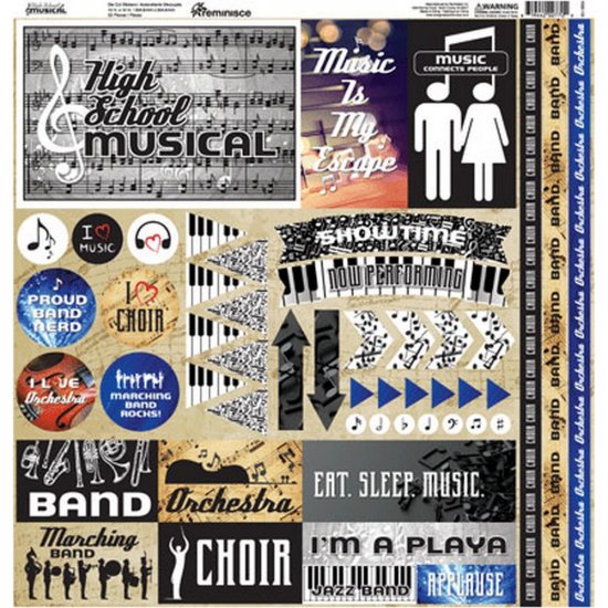 Reminisce - High School Musical 12 x 12 Elements Sticker