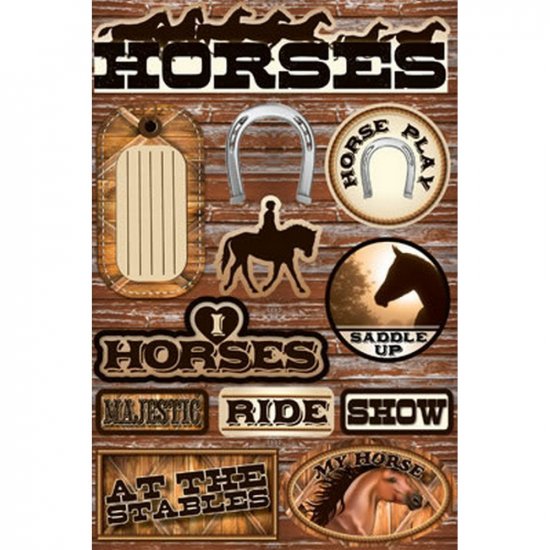 Reminisce - Horses 3D Sticker