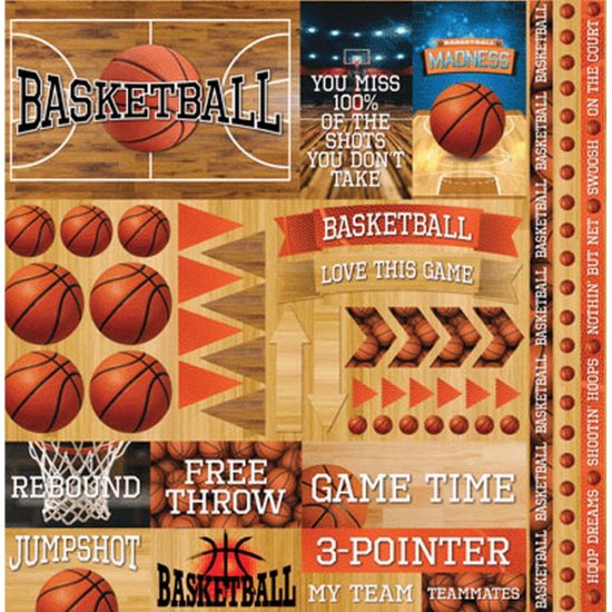 Reminisce - Basketball 2: 12 x 12 Elements Sticker