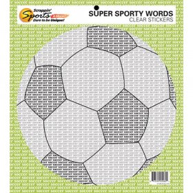 Scrappin' Sports - Sporty Words Clear Sticker - Soccer