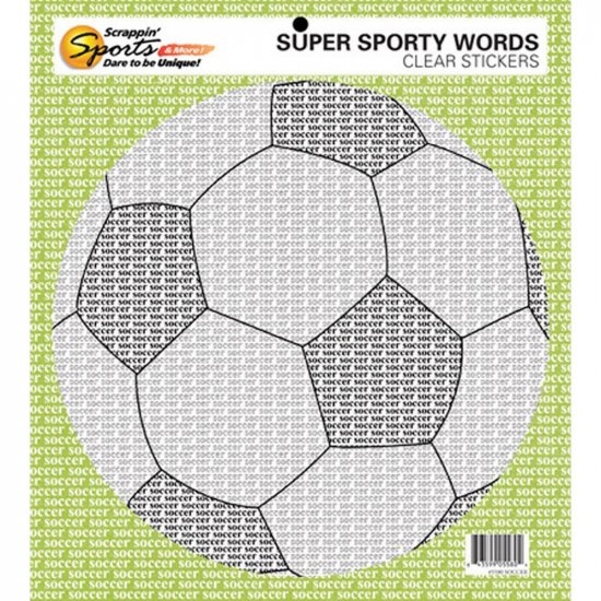 Scrappin\' Sports - Sporty Words Clear Sticker - Soccer