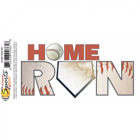 Scrappin\' Sports - Home Run Title Rub-on