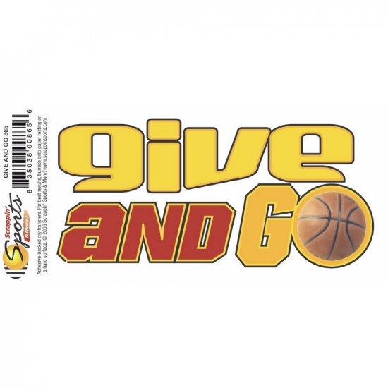 Scrappin\' Sports - Give and Go Title Rub-on