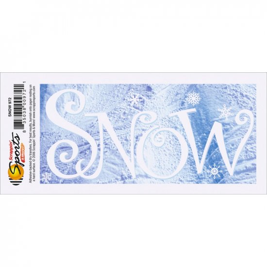 Scrappin\' Sports - Snow Glitter Title Rub-on