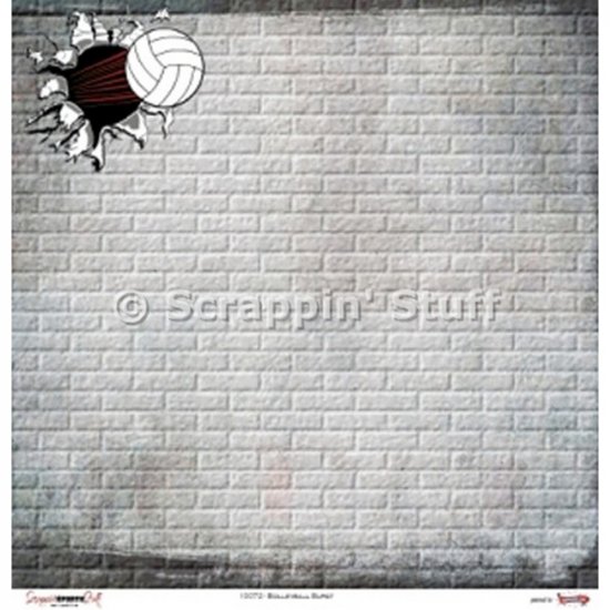 Scrappin\' Stuff - Volleyball Burst Paper