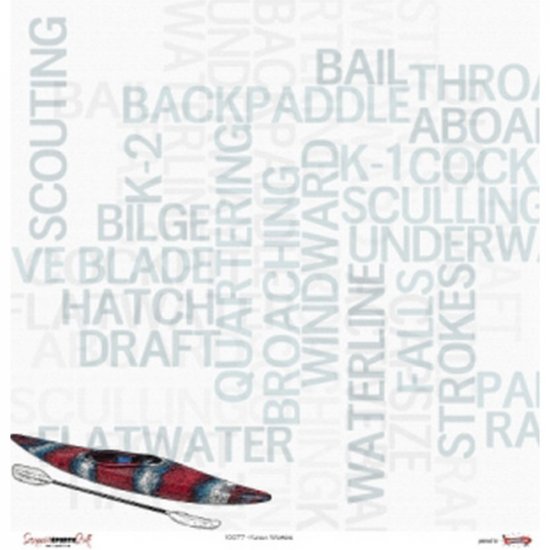 Scrappin\' Stuff - Kayak Words Paper