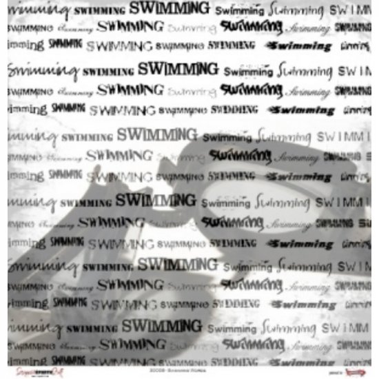 Scrappin\' Stuff - Swimming Words Paper