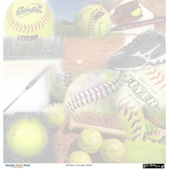 Scrappin\' Stuff - Softball Collage Paper
